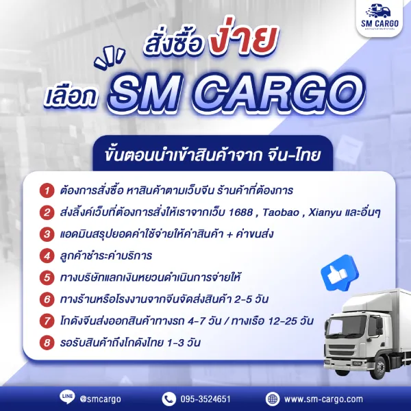 นำเข้าสินค้าจากจีนง่ายๆ ผ่านบริษัท shipping จีน SM CARGO